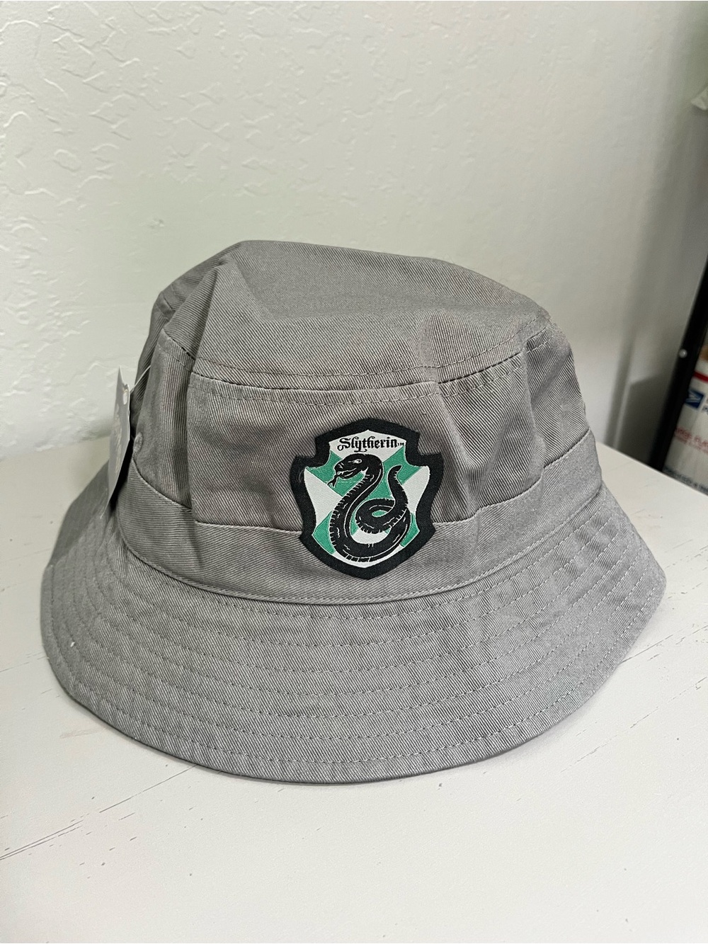 Harry Potter Slytherin Bucket Hat Adult Grey